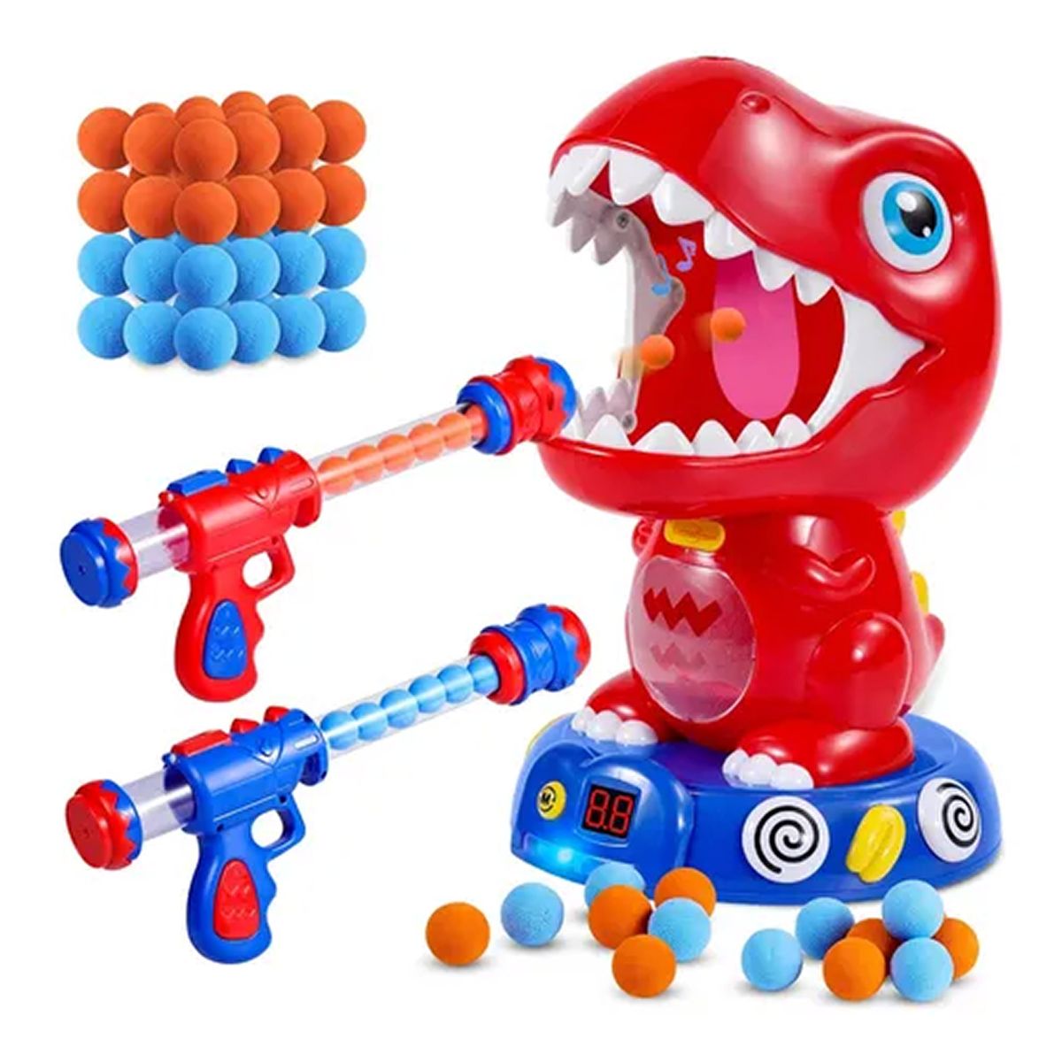 ESHOPANGIE - Juguete De Tiro De Dinosaurio Pistolas Lanza Pelotas