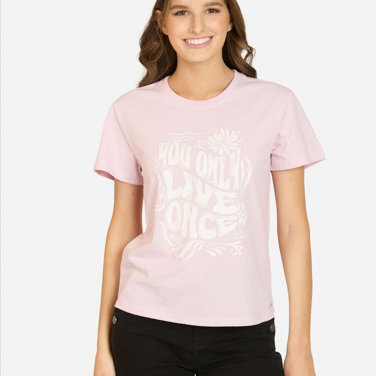 MAUI AND SONS - Polera MC Ondessa Rosado Mujer Maui And Sons - Rosa