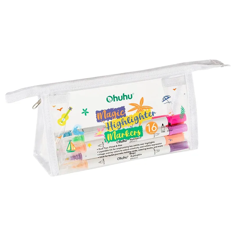 OHUHU - Ohuhu 16 Marcadores-Destacadores 32 colores Fina-Biselada