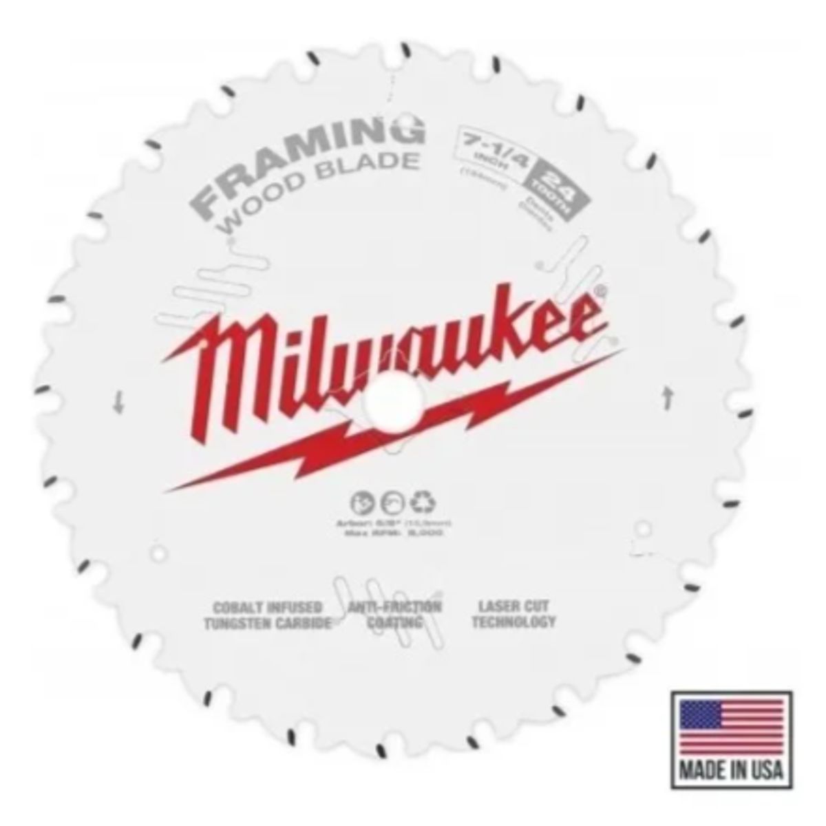MILWAUKEE - Disco Sierra Circular Milwaukee 7.1/4 24 Dientes Estructura