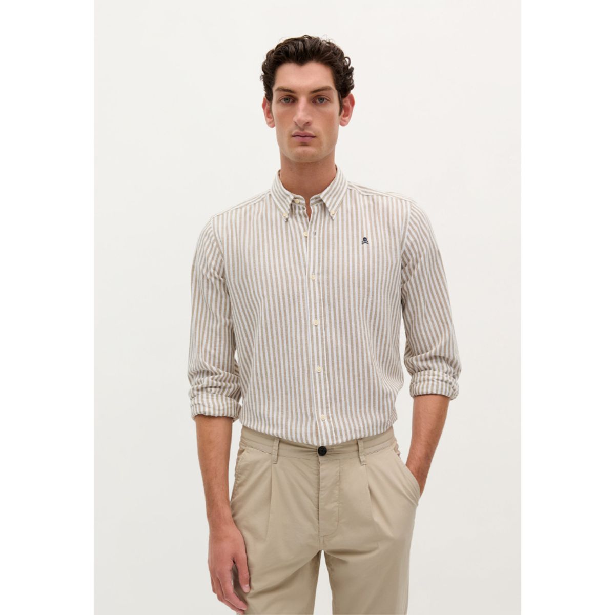 SCALPERS - CAMISA RAYAS CUELLO BOTONES