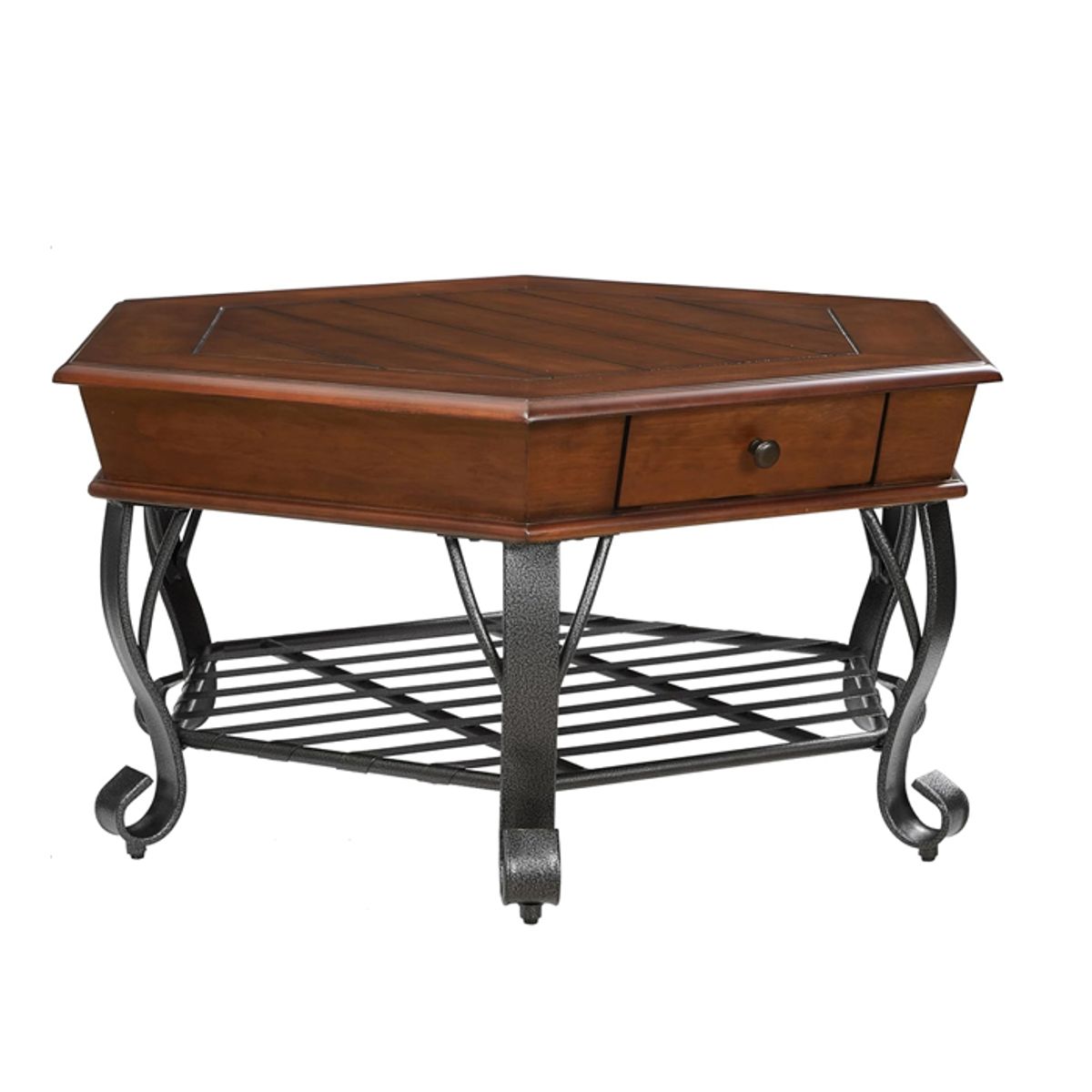 MSA MUEBLES SANTA ANA - Mesa Centro Hexagonal Madera