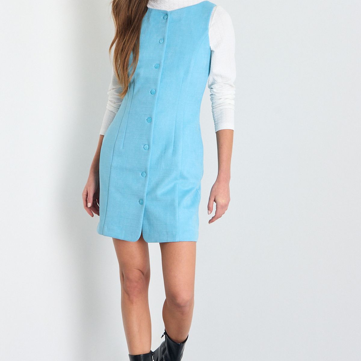 IO - Vestido Corto Mujer Celeste Io