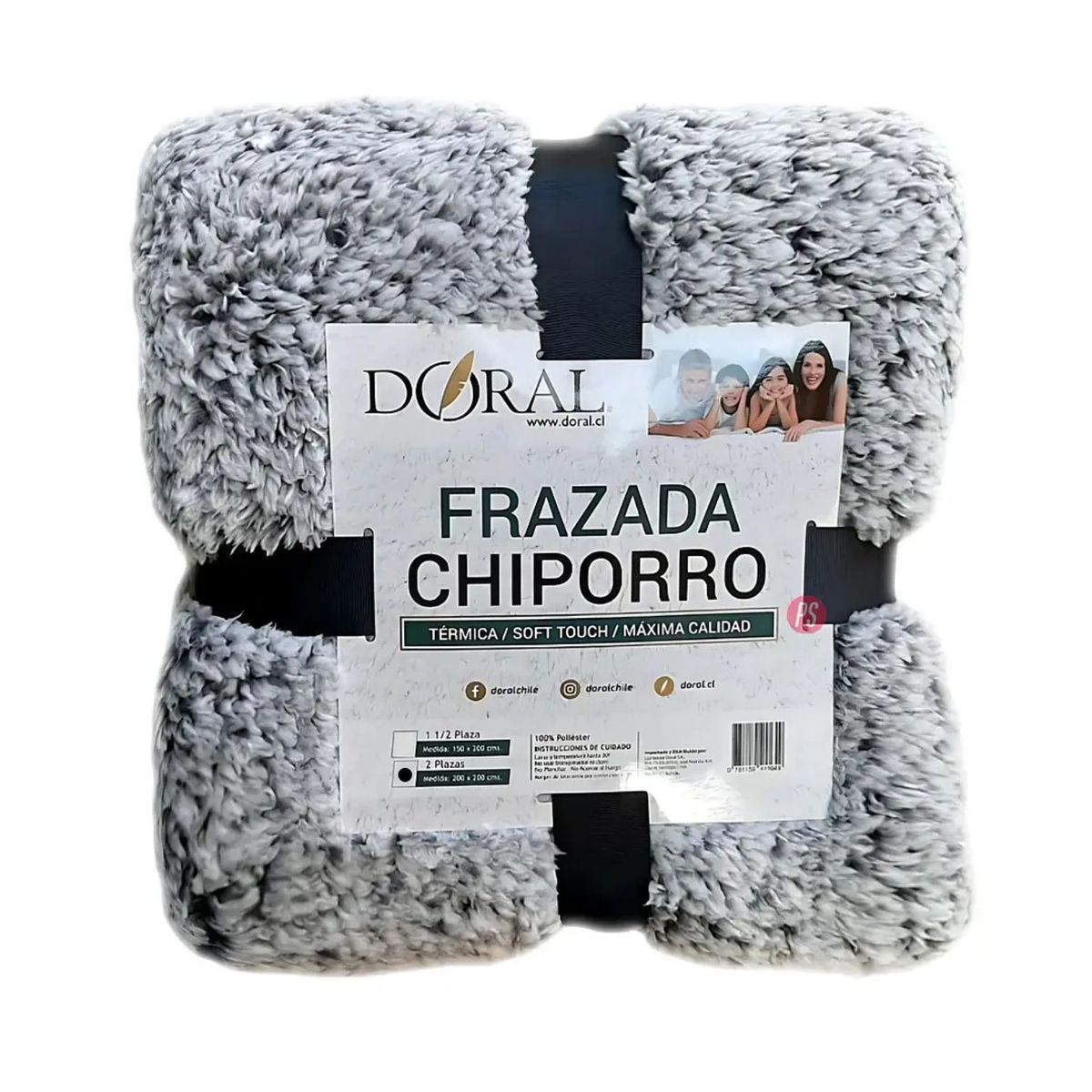 DORAL - Frazada Chiporro Two Tones 2 Plazas Tonos Oscuros - PS