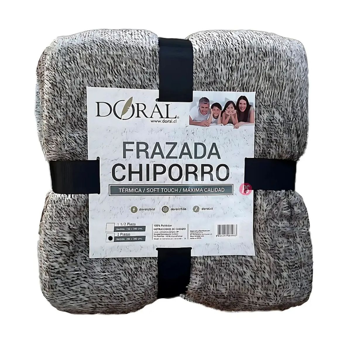 DORAL - Frazada Chiporro Two Tones 2 Plazas Tonos Oscuros - PS