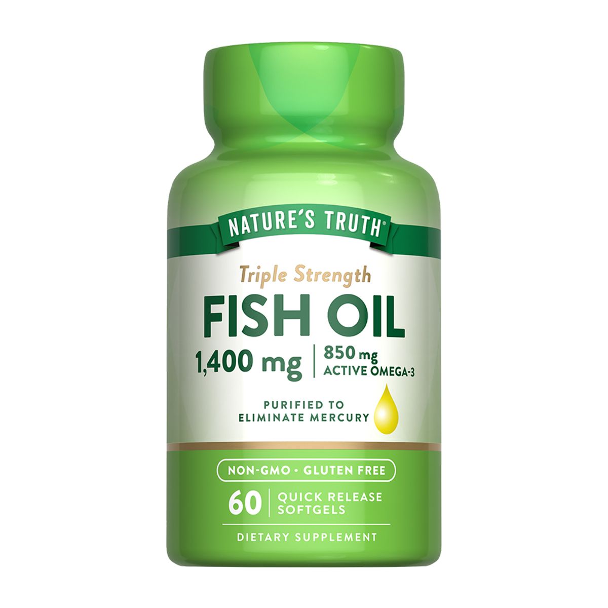 NATURE'S TRUTH - Omega 3 Fish Oil 1400mg 60 Capsulas Nature's Truth