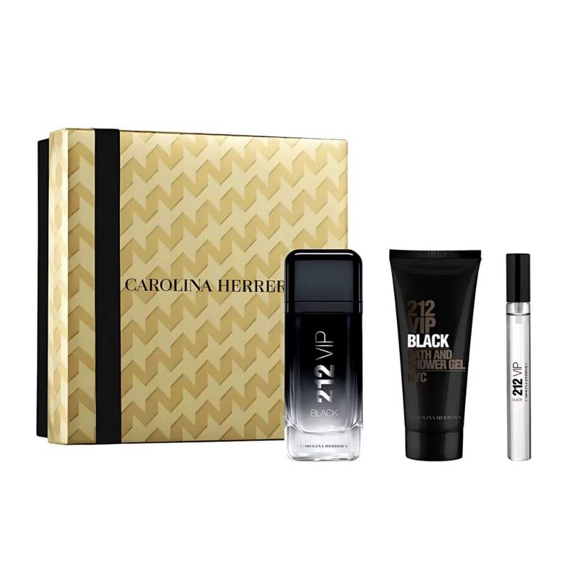 CAROLINA HERRERA - CAROLINA HERRERA 212 VIP BLACK ESTUCHE EDP 100ML+GEL 100ML+MINI 10ML