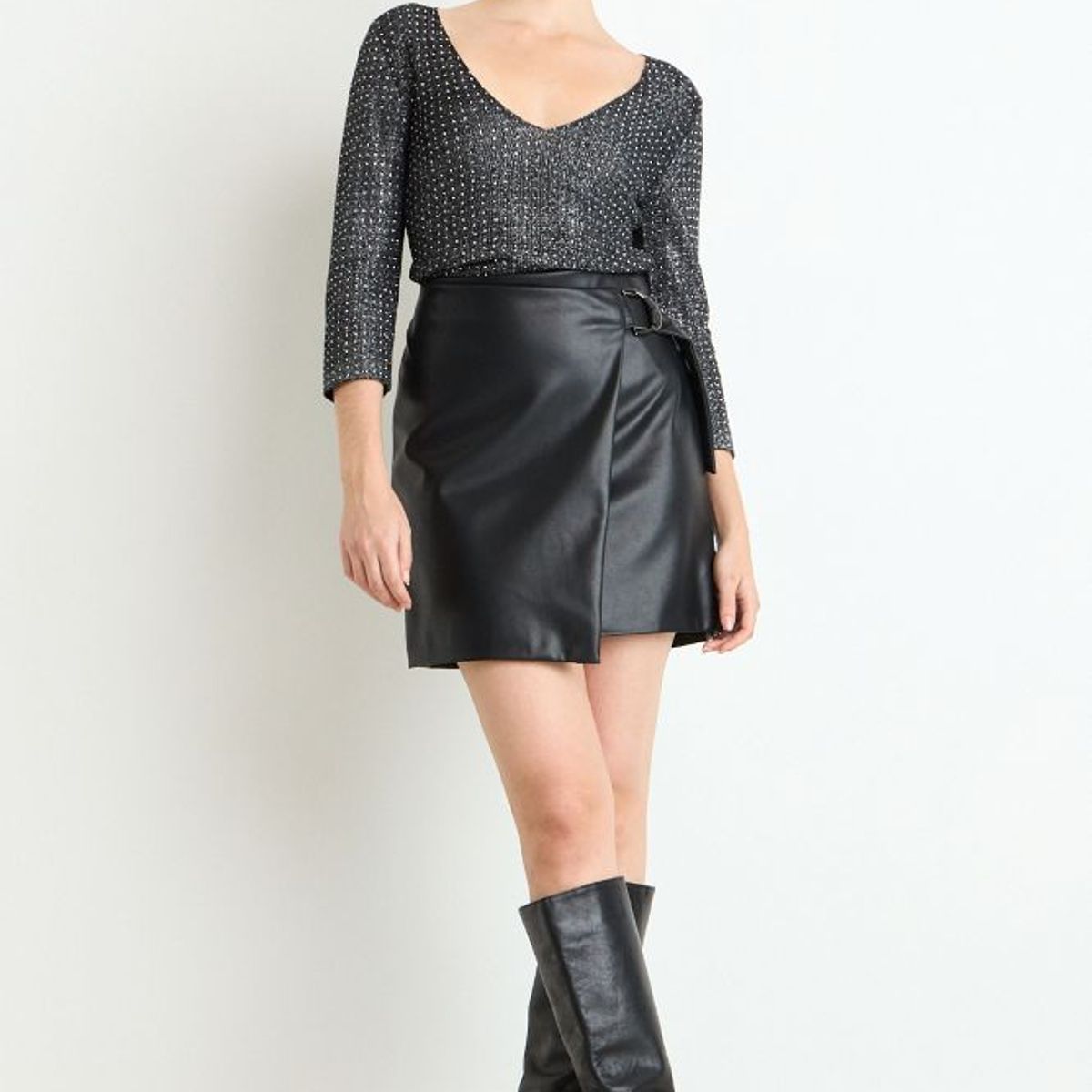 ASH - Falda Corta Mujer Negro Ash