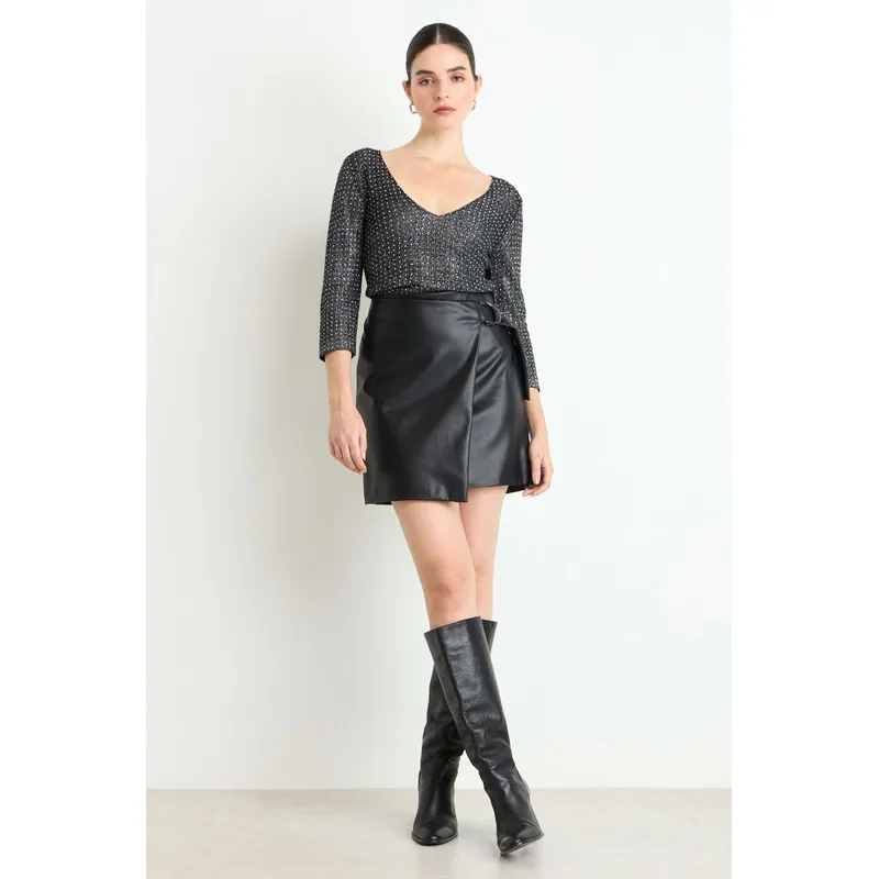 ASH - Falda Corta Mujer Negro Ash