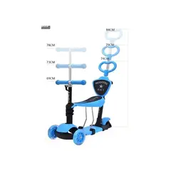 GENERICO - Monopatín scooter en luz led color celeste