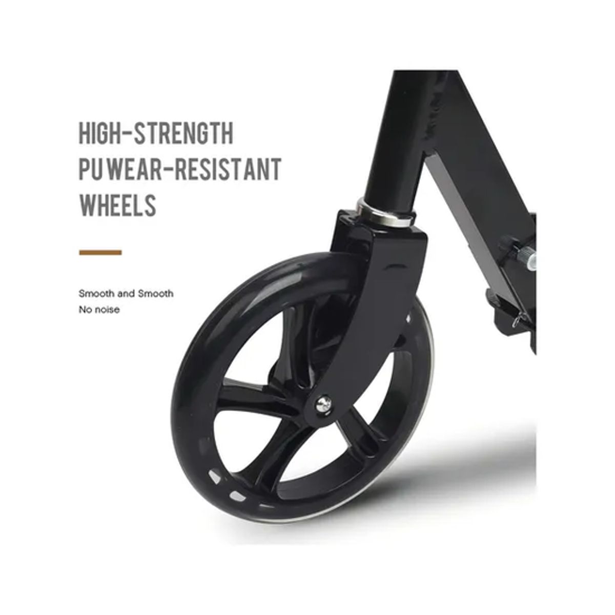 GENERICO - Scooter monopatin plegable metalico ruedas color neg