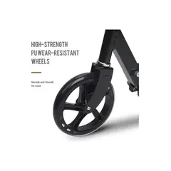 GENERICO - Scooter monopatin plegable metalico ruedas color neg