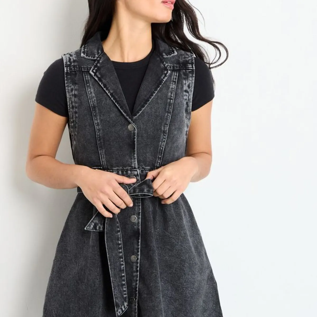 IO - Vestido Corto Mujer Negro IO