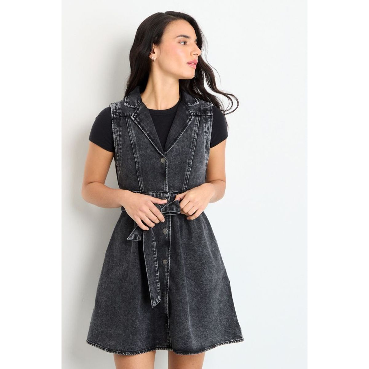 IO - Vestido Corto Mujer Negro IO