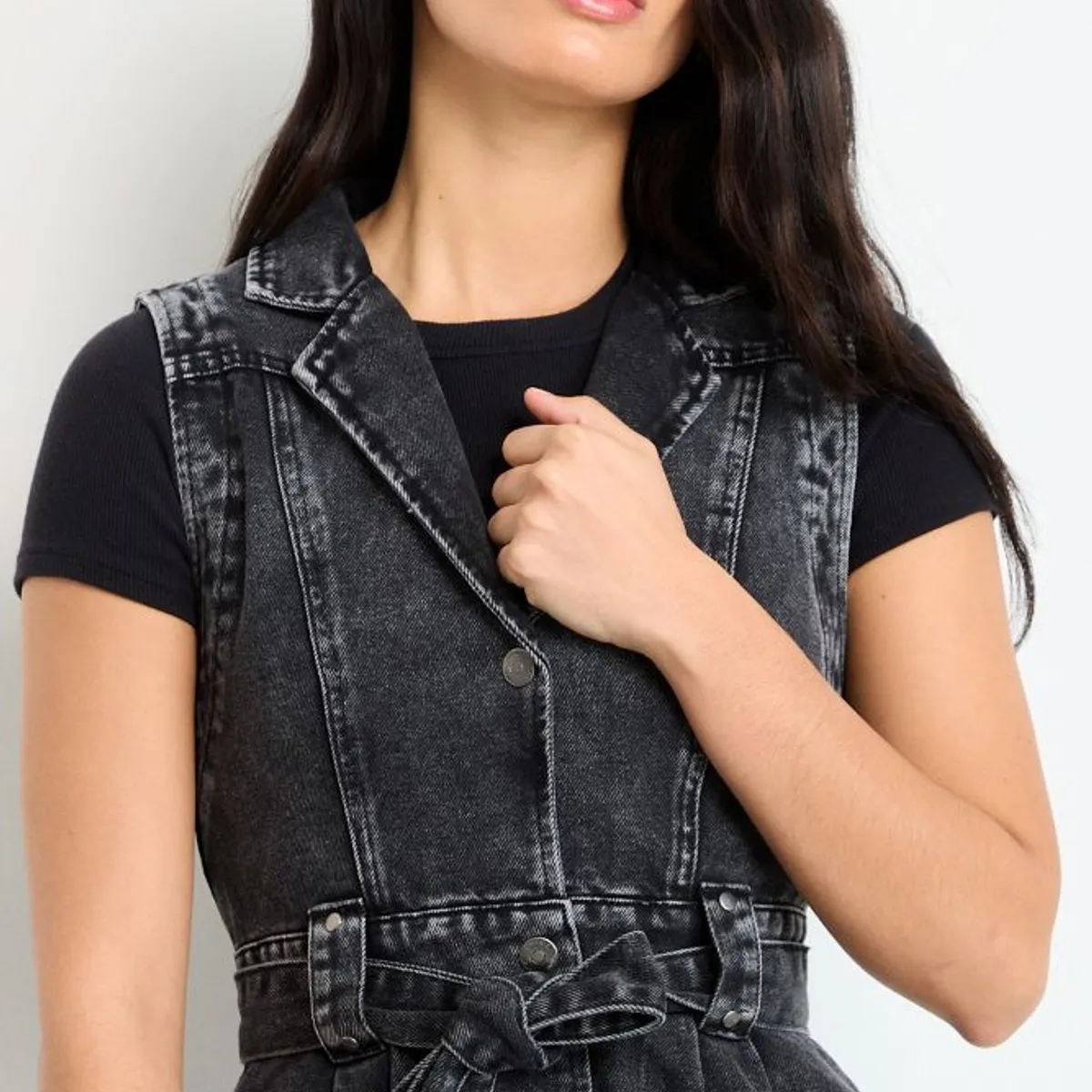 IO - Vestido Corto Mujer Negro IO