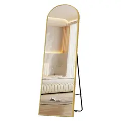 CRUSEC - Espejo Ovalado Cuerpo Entero 160x50cm Con Base Plegable