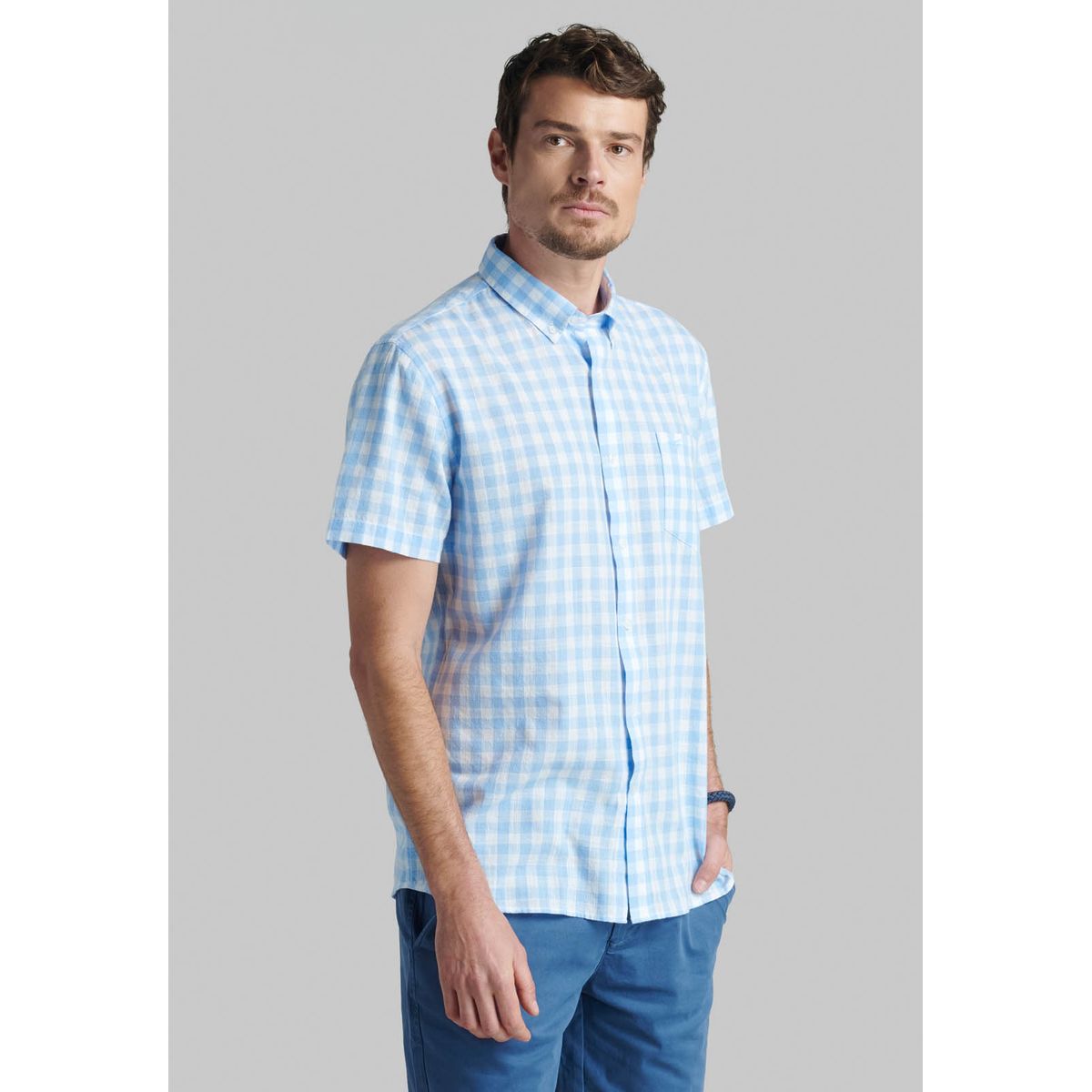 FEROUCH - Camisa Arlington Celeste Ferouch