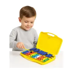 GENERICO - Metalofono 25 Notas Cromatico Xilofono 2 Octavas 2 Baqueta