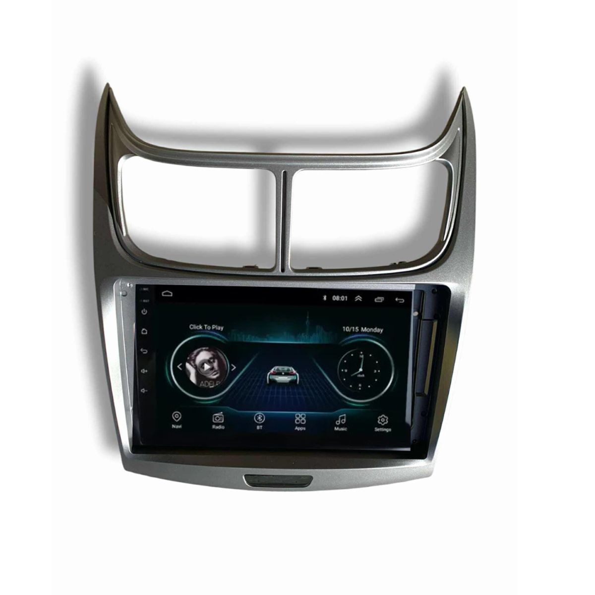 GENERICO - Bisel Radio Pantalla Compatible Con Sail 2004-14 9Pul Gris