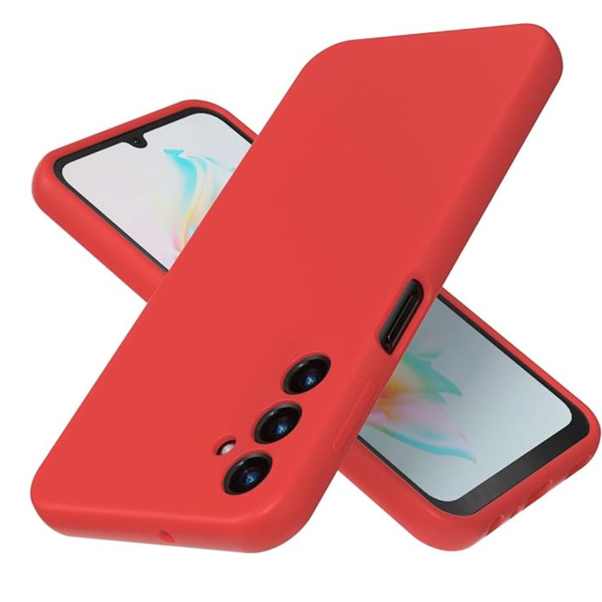 GENERICO - Carcasa Silicona Color Para Samsung A25 - Rojo