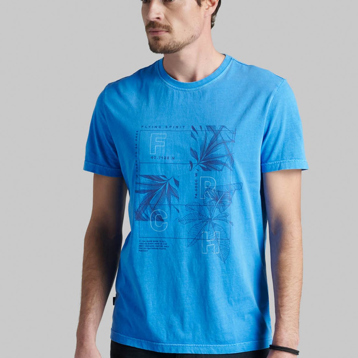 FEROUCH - Polera Ohio Celeste Ferouch