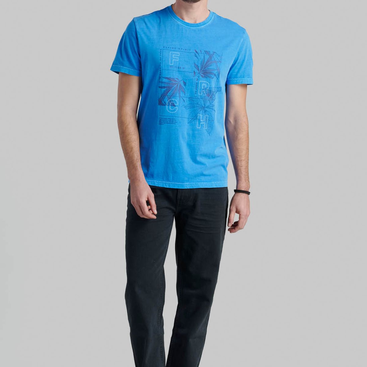 FEROUCH - Polera Ohio Celeste Ferouch