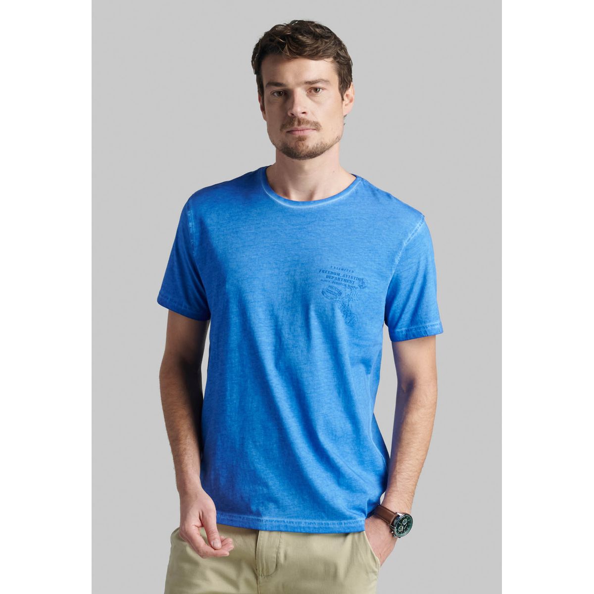 FEROUCH - Polera New York Celeste Ferouch