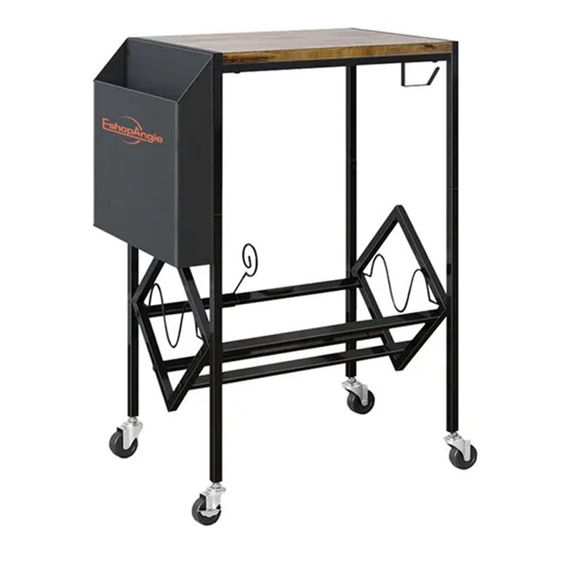 ESHOPANGIE - Mesa De Soporte Tocadiscos Y Almacenamiento De Vinilos