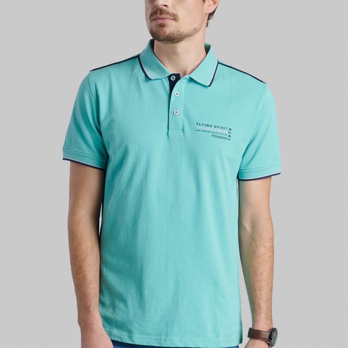 FEROUCH - Polera Hawai Verde Ferouch