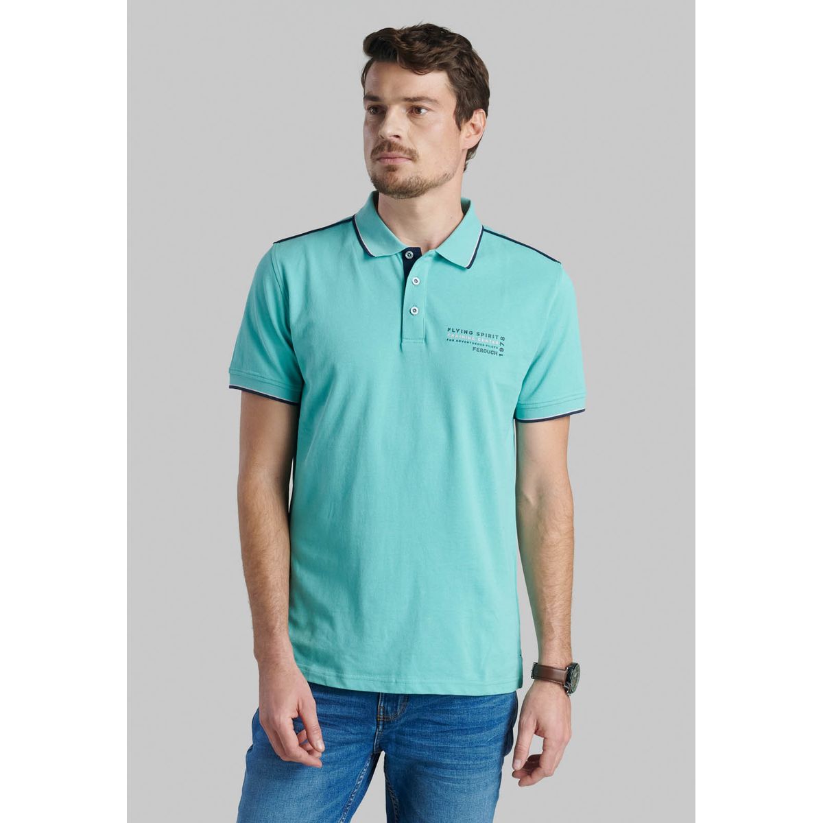 FEROUCH - Polera Hawai Verde Ferouch