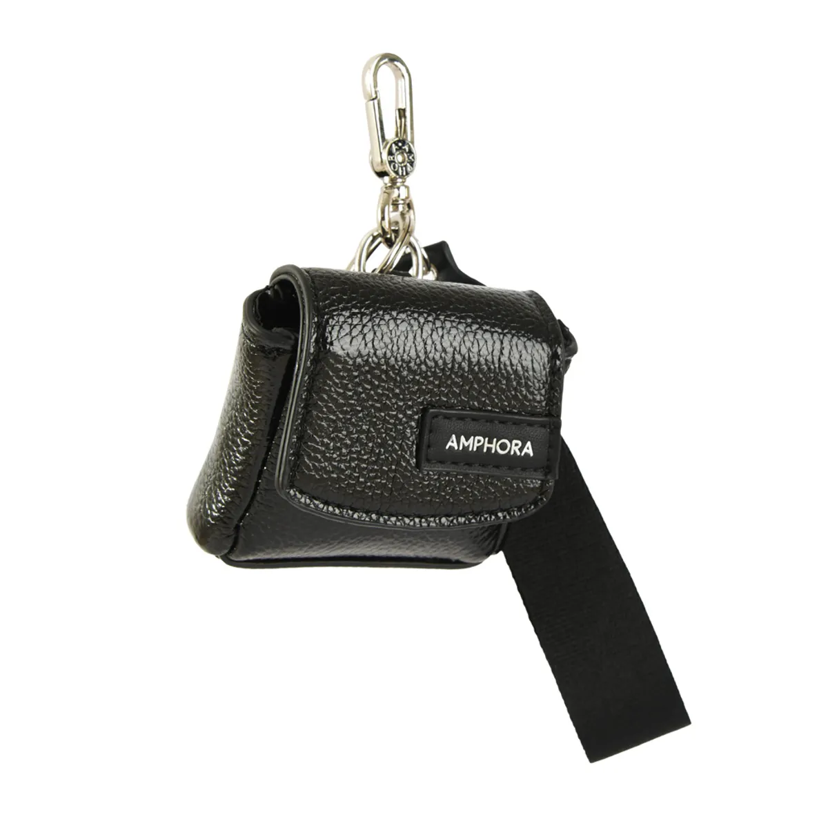 AMPHORA - Hanging monedero metallique negro