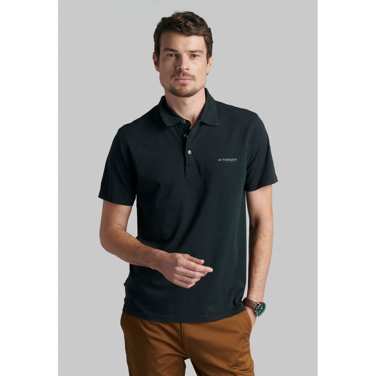 FEROUCH - Polera Orlando Negro Ferouch