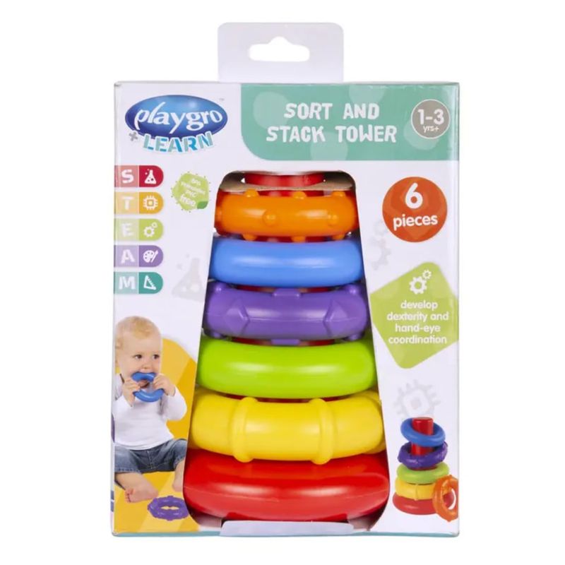 PLAYGRO - Torre de Apilar y Ordenar PLAYGRO