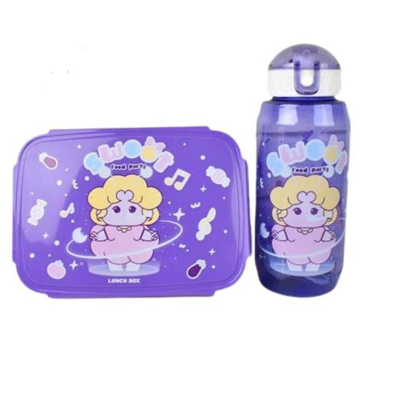 GENERICO - Set lonchera fiambrera y botella para niños