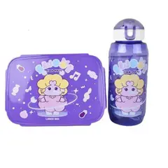 GENERICO - Set lonchera fiambrera y botella para niños