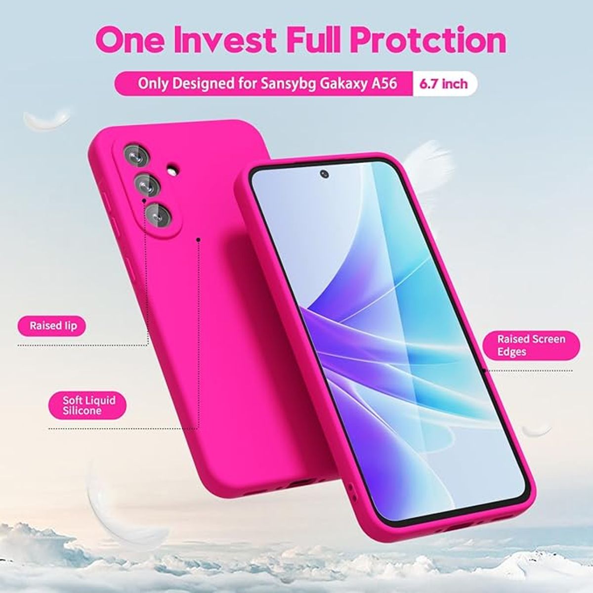 GENERICO - Carcasa Silicona Color Para Samsung A56 - Fucsia