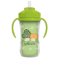 DR BROWN'S - Vaso Térmico con pajita 300ml 12M+ Dr Brown´s Color Verde