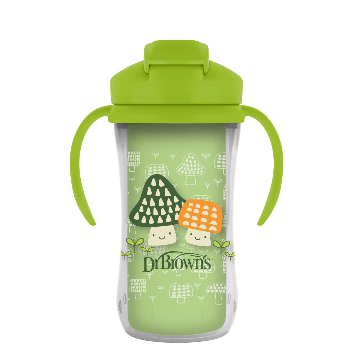 DR BROWN'S - Vaso Térmico con pajita 300ml 12M+ Dr Brown´s Color Verde