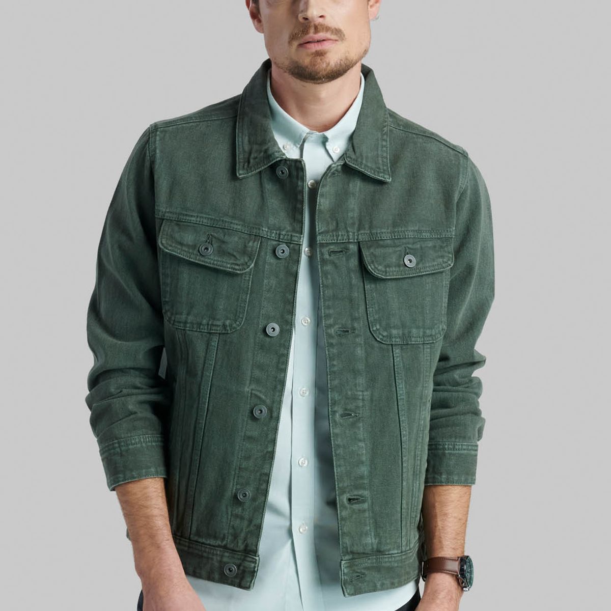 FEROUCH - Chaqueta Trucker Sport Verde Ferouch