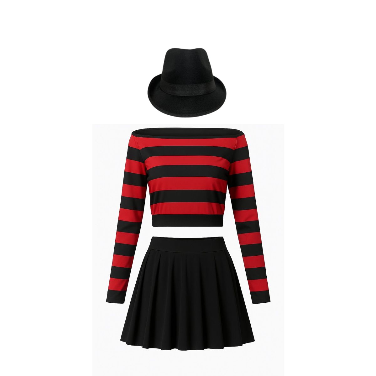 GENERICO - Disfraz Chica Freddy Krueger Mujer Cosplay