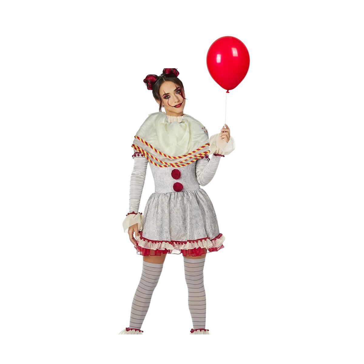 GENERICO - Disfraz Payasa It Pennywise Mujer Halloween