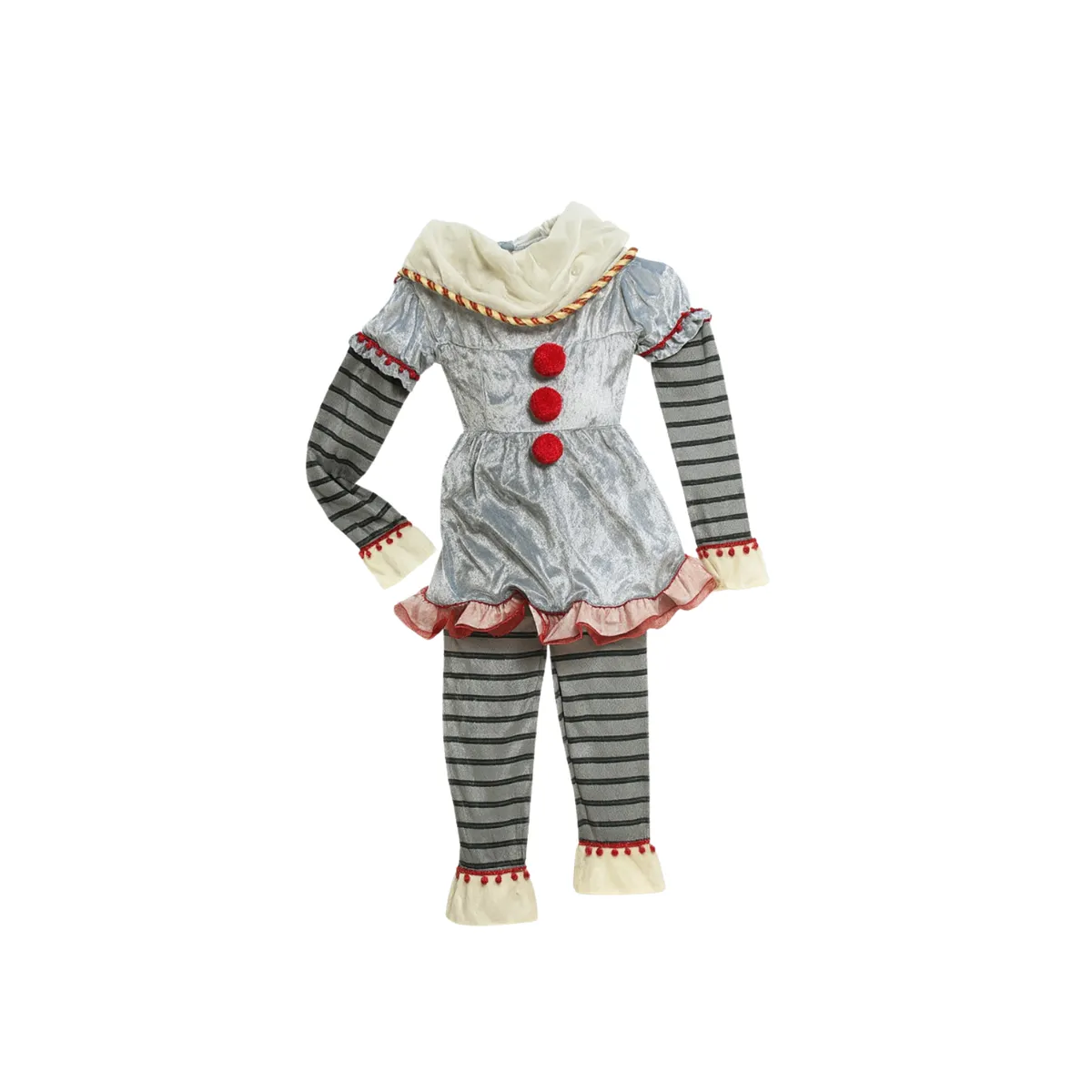 GENERICO - Disfraz Payasa It Pennywise Mujer Halloween