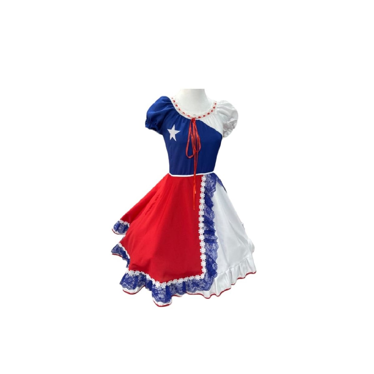 GENERICO - Vestido Huasa China Niña Bandera