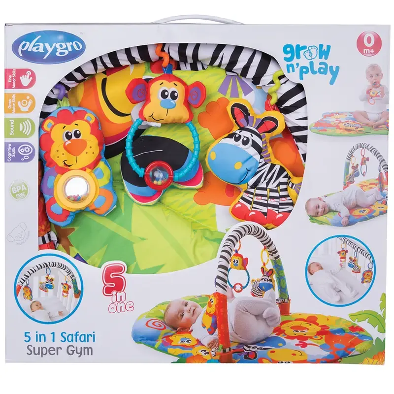 PLAYGRO - Gimnasio 5 en 1 Para Bebé Playgro Safari