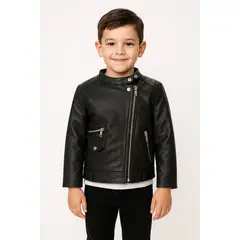 KIBOU - Chaquetas Biker Ecocuero para Niños