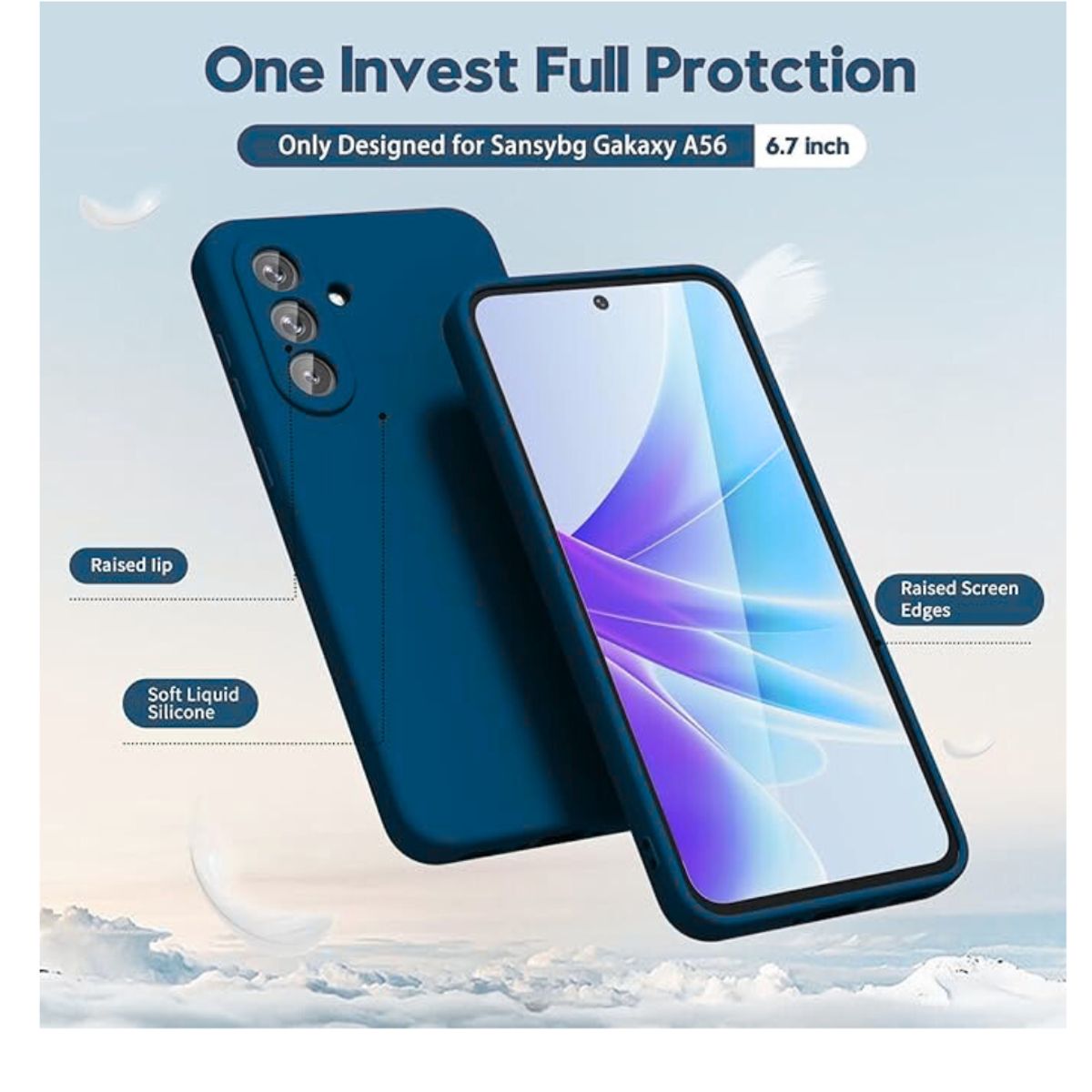 GENERICO - Carcasa Silicona Color Para Samsung Galaxy A55 - Azul