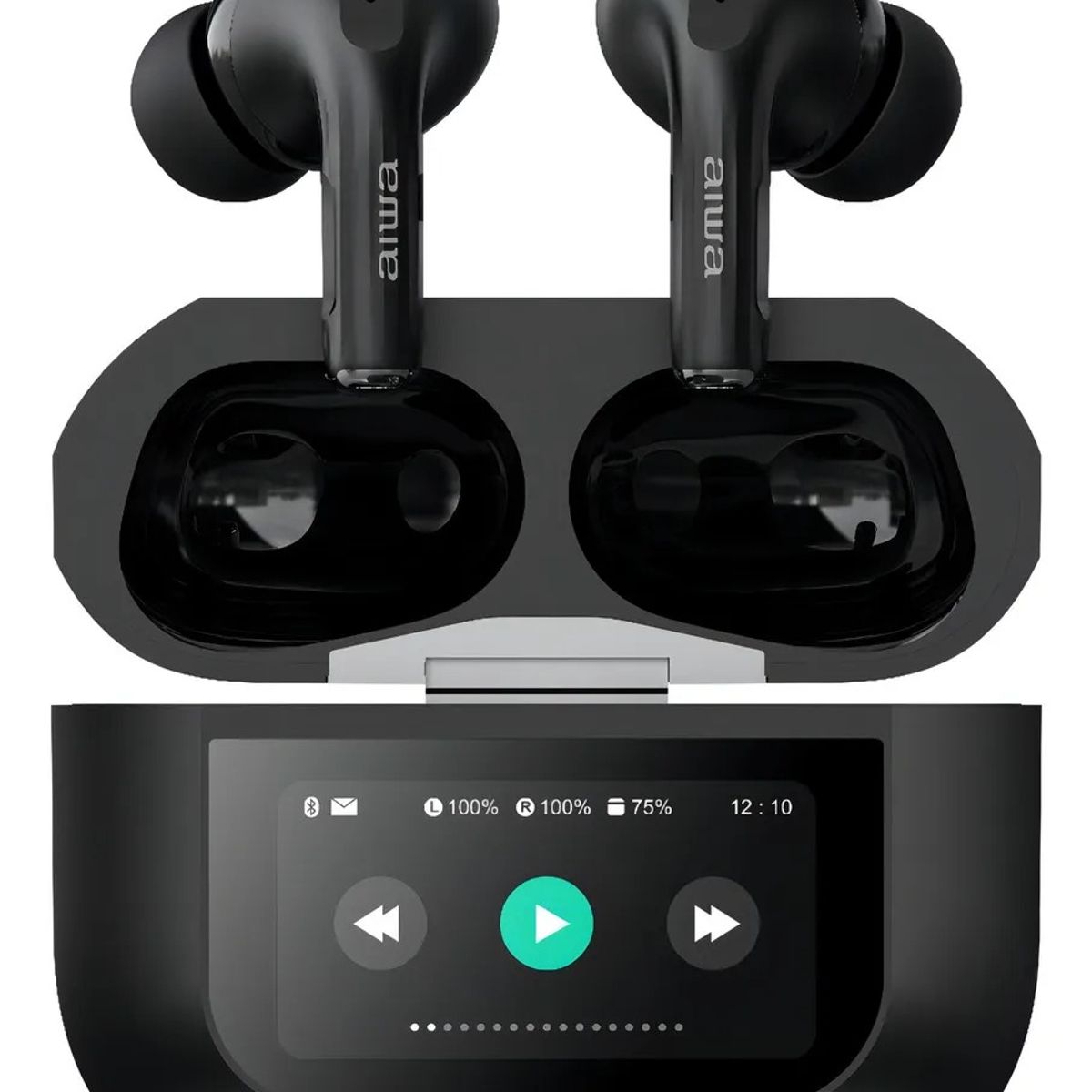 AIWA - Auriculares In-ear Inalámbricos Aiwa Awtwsgprob Con Cancelación De Ruido Negro