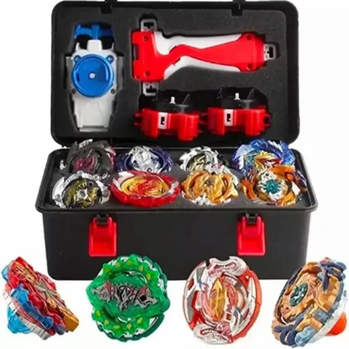 GENERICO - 12 Estilos Bayblades Metal Fusion Beyblades Set Storage Box Variado