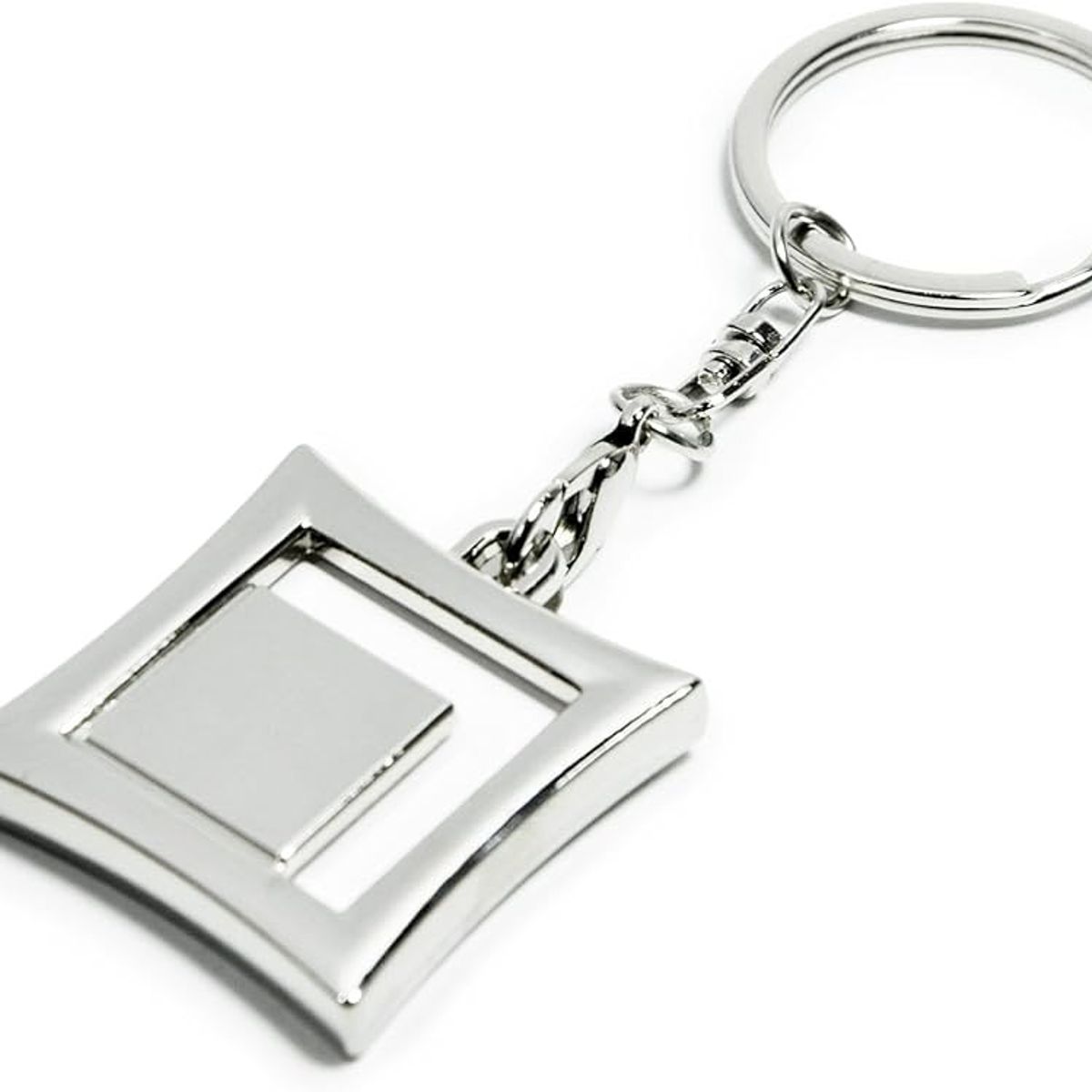 GENERICO - Llavero Con Marco Para Fotografía Metálico Cuadrado