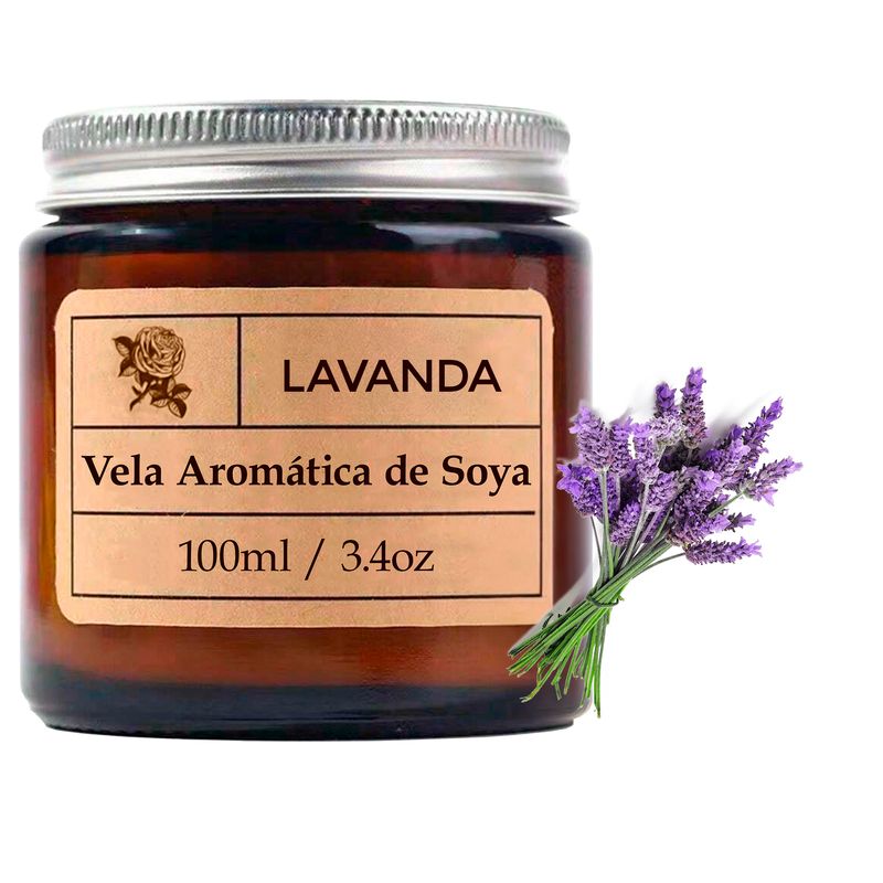 GENERICO - Vela Aromática Lavanda Cera De Soya 100ml